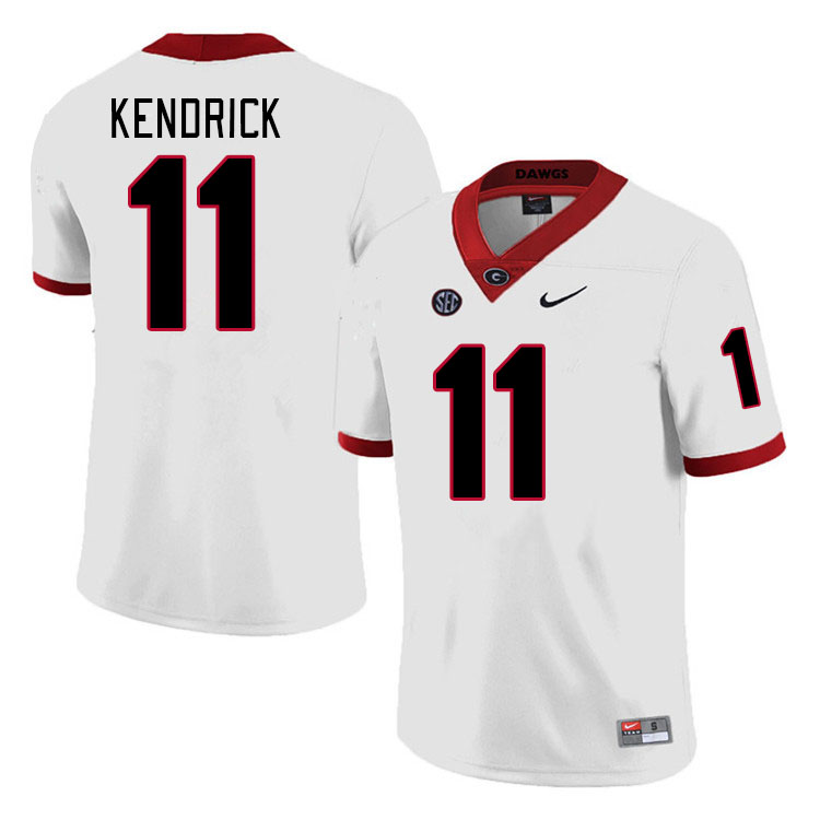 #11 Derion Kendrick Georgia Bulldogs Jerseys Football Stitched-Retro White
